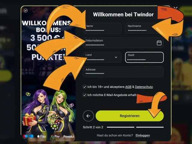 Twindor Registration Step3